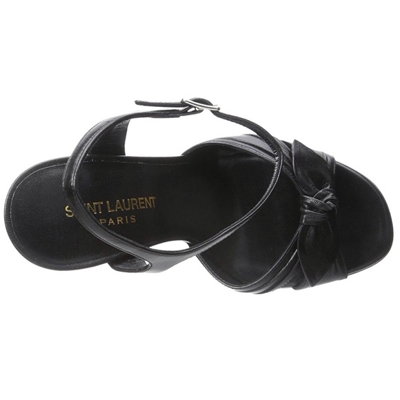 Saint Laurent Classic Sandal Black/Gold Glitter - Picture 4 of 7
